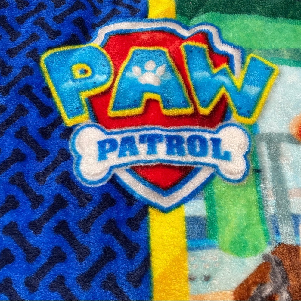 Paw Patrol Kids Fleece Throw Blanket Marshall Chase Rubble Blue Red 37x55 - Picture 2 of 9
